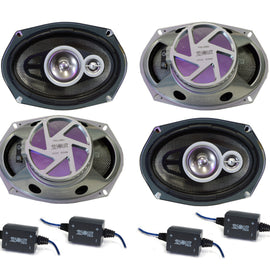 2 Pair Absolute USA PRO6993 Pro Series 6x9" 3 Way full-range loudspeakers 6x9" 3 Way full-range loudspeakers Car Speakers 600 Watts Max Power