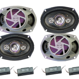 2 Pair Absolute USA PRO6994 Pro Series 6x9" 4 Way full-range loudspeakers 6x9" 4 Way full-range loudspeakers Car Speakers 600 Watts Max Power