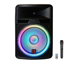 MR DJ PROBAT118 18" 4000 Watts Power Speaker Built-in Battery + Speaker Stand