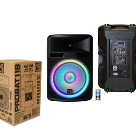 MR DJ PROBAT118 18" 4000W Power Speaker Battery/Bluetooth/Amplifier/SD/USB/FM