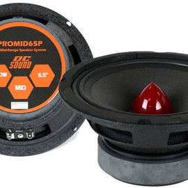 DC Sound PROMID65P 6.5" 500W Mid-Range Aluminum Bullet Loudspeaker Pair