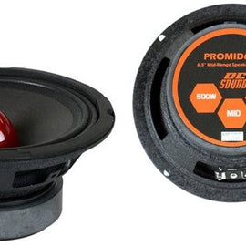 2 Pair DC Sound PROMID65P 6.5" 500W Mid-Range Aluminum Bullet Loudspeaker