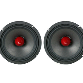 2 Pair DC Sound PROMID65P 6.5" 500W Mid-Range Aluminum Bullet Loudspeaker