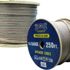 Absolute USA PROS14500 14 Gauge Speaker Wire 500' 14 Gauge PRO PA DJ Car Home Marine Audio Speaker Wire Cable Spool