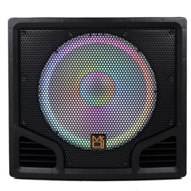 Mr. Dj PROSUB18LED 6000W PA DJ Club Powered Active Subwoofer with 2 Speaker Output with Party Show Led