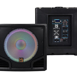 Mr. Dj PROSUB18LED 6000W PA DJ Club Powered Active Subwoofer with 2 Speaker Output with Party Show Led