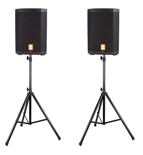 2 MR DJ PROX8PA PRO Battery Powered Active Portable PA Speaker All-in-One + Stand