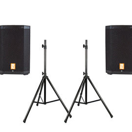 2 MR DJ PROX8PA PRO Battery Powered Active Portable PA Speaker All-in-One + Stand