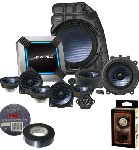 Alpine PSS-TSLA-213 11-Speaker Sound System Fit 2018-21 Tesla Model 3 with Factory Base Audio Bundle