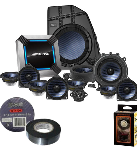 Alpine PSS-TSLA-21Y 13-Speaker Complete Sound System Upgrade Fit 20-21 Tesla Model Y Bundle