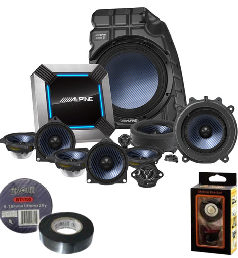 Alpine PSS-TSLA-223 11/13-Speaker Sound System Upgrade Fit 2022-Up Tesla Model 3 Bundle