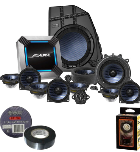 Alpine PSS-TSLA-22Y 13-Speaker Complete Sound System Upgrade Fit 2022 Tesla Model Y Bundle
