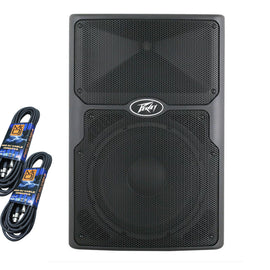 Peavey PVXP15 DSP 15 inch Powered Speaker 800W 15" Powered Speaker with 1.4" Compression Driver,+ Free Mr. Dj XLR Cables