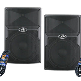 2 Peavey PVXp 10 10" Bluetooth Powered Loudspeaker + Speaker Stand+ XLR Cable