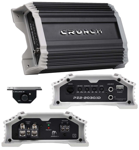 Crunch PZ2-2030.1D 2000 Watt Mono Amplifier 1 Ohm Stable Car Audio Amplifier