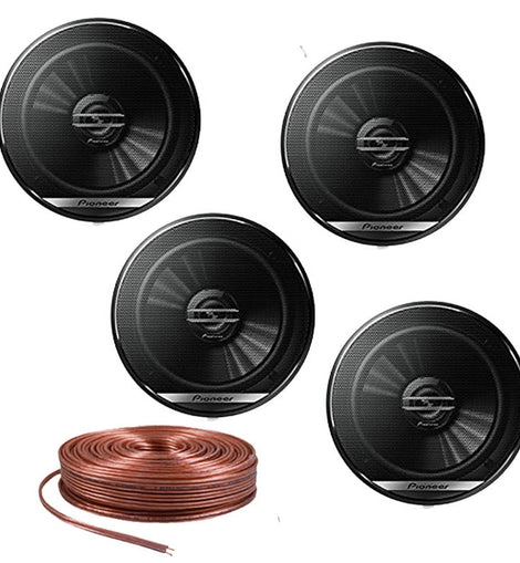 4 x Pioneer TS-G1620F 6.5-inch 2-Way Car Audio coaxial Speakers 6-1/2