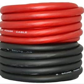 AT 100 Feet 0 Gauge Black & Red Power + Ground Wire Cable 1/0 Gauge Car Audio