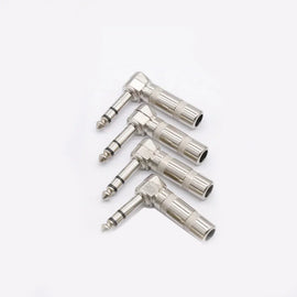 MR DJ QAM4 4-Piece 1/4" Right-Angle Stereo Male Audio Plug Connectors