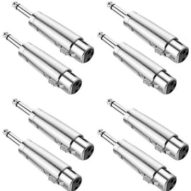 8 AT TQTMXLRF XLR Female to 1/4" Mono Male Adapter Converter Gender Audio Coupler