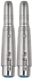 4 MR DJ QTXLRF1 XLR Female to 1/4" Stereo Female Adapter Converter Gender Audio Coupler