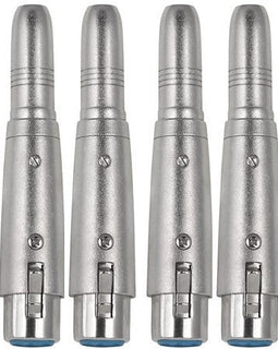 4 MR DJ QTXLRF1 XLR Female to 1/4" Stereo Female Adapter Converter Gender Audio Coupler
