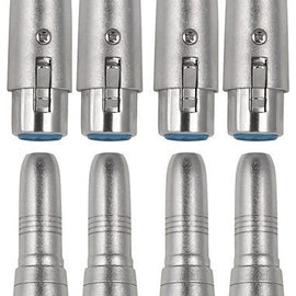 8 MR DJ QTXLRF1 XLR Female to 1/4" Stereo Female Adapter Converter Gender Audio Coupler