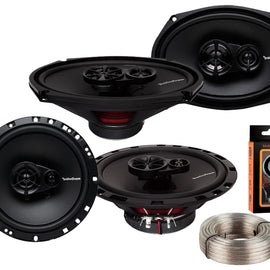 Pair of Rockford Fosgate Prime R169X3 6" x 9" 3-Way Prime Series Coaxial Speakers + R165X3 6. 5" 3-Way Prime Series Coaxial Speakers + Absolute 100FT Speaker Wire + Magnet Phone Holder