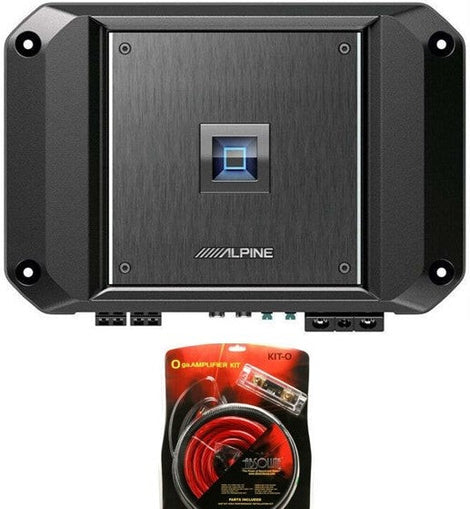 Alpine R2-A60F 4 Channel 600 Watt Class D Car Audio Amplifier & KIT0 AMP Kit