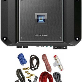 Alpine R2-A60F 4 Channel 600 Watt Class D Car Audio Amplifier & KIT4 Installation AMP Kit