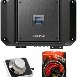 Alpine R2-A60F 4 CH 600W Class D Amplifier RUX-H01 Remote Knob & KIT0 AMP Kit