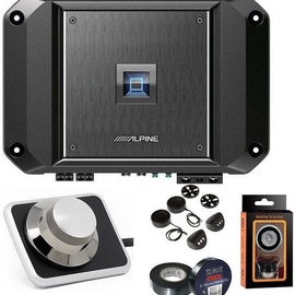 Alpine R2-A60F 4 Channel 600W Class D Amplifier RUX-H01 Bass Knob & PAK1 Bundle