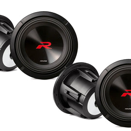 2 Alpine  R2-W12D2 Car Audio Dual 2 Ohm 12" Subwoofers with Sub Install Kit Package