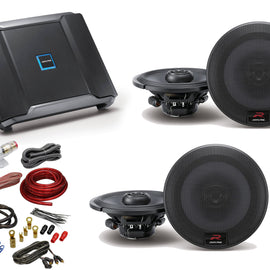 Alpine Type-R Bundle 4 R-S65.2 6.5" Coax speakers with R-A60F 600W 4-Ch Amp and Wiring Amp Kit