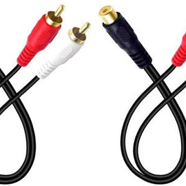2 Absolute 1F2M RCA Interconnect Cable Wire Marine Car Amplifier Stereo Home Audio