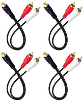 4 Absolute 1F2M RCA Interconnect Cable Wire Marine Car Amplifier Stereo Home Audio