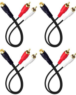 4 Absolute 1F2M RCA Interconnect Cable Wire Marine Car Amplifier Stereo Home Audio