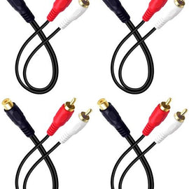 8 Absolute 1F2M RCA Interconnect Cable Wire Marine Car Amplifier Stereo Home Audio