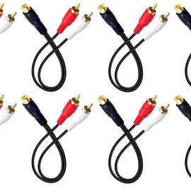 8 Absolute 1F2M RCA Interconnect Cable Wire Marine Car Amplifier Stereo Home Audio