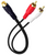 Absolute 1F2M RCA Interconnect Cable Wire Marine Car Amplifier Stereo Home Audio