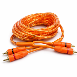 10 Absolute RCA3OR 3ft Orange RCA Cable 100% OFC Oxygen Copper 2-Ch Stereo Interconnect Twisted Pair Noise Reduction Gold-Plated Connectors HiFi Audio Cable for Car/Home Audio