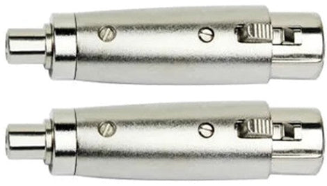 2 AT TRCAXLRF XLR Female to RCA Female Adapter Converter Gender Audio Coupler