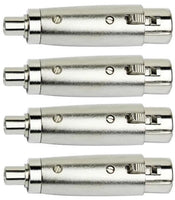 4 AT TRCAXLRF XLR Female to RCA Female Adapter Converter Gender Audio Coupler