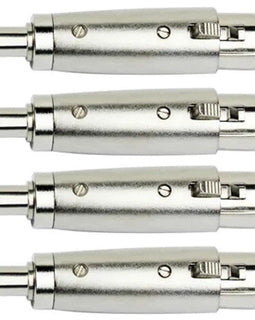 8 MR DJ RCAXLRF1 XLR Female to RCA Female Adapter Converter Gender Audio Coupler