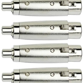 8 MR DJ RCAXLRF1 XLR Female to RCA Female Adapter Converter Gender Audio Coupler