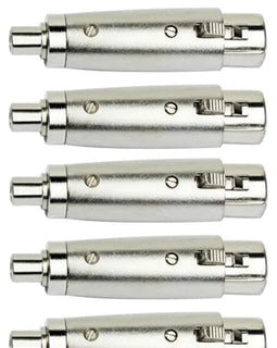 8 MR DJ RCAXLRF1 XLR Female to RCA Female Adapter Converter Gender Audio Coupler