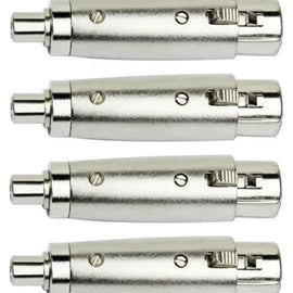 8 MR DJ RCAXLRF1 XLR Female to RCA Female Adapter Converter Gender Audio Coupler