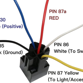 2 Absolute USA 5-Pin 12 VDC Interlocking Relay Socket with 6-Inch Lead