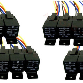 20 Absolute USA 12V 30/40 Amp SPDT Automotive Marine Bosch / Tyco Style 5 Pin Relay with Wires & Harness Socket