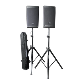 Gator Rok-It RI-SPKRSTDSET-200-AL Aluminum Tripod Speaker Stand Set with Bag