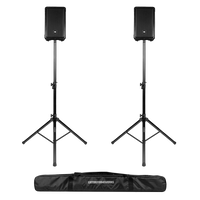 Gator Rok-It RI-SPKRSTDSET-250-AL Aluminum Tripod Speaker Stand Set with Deluxe Bag